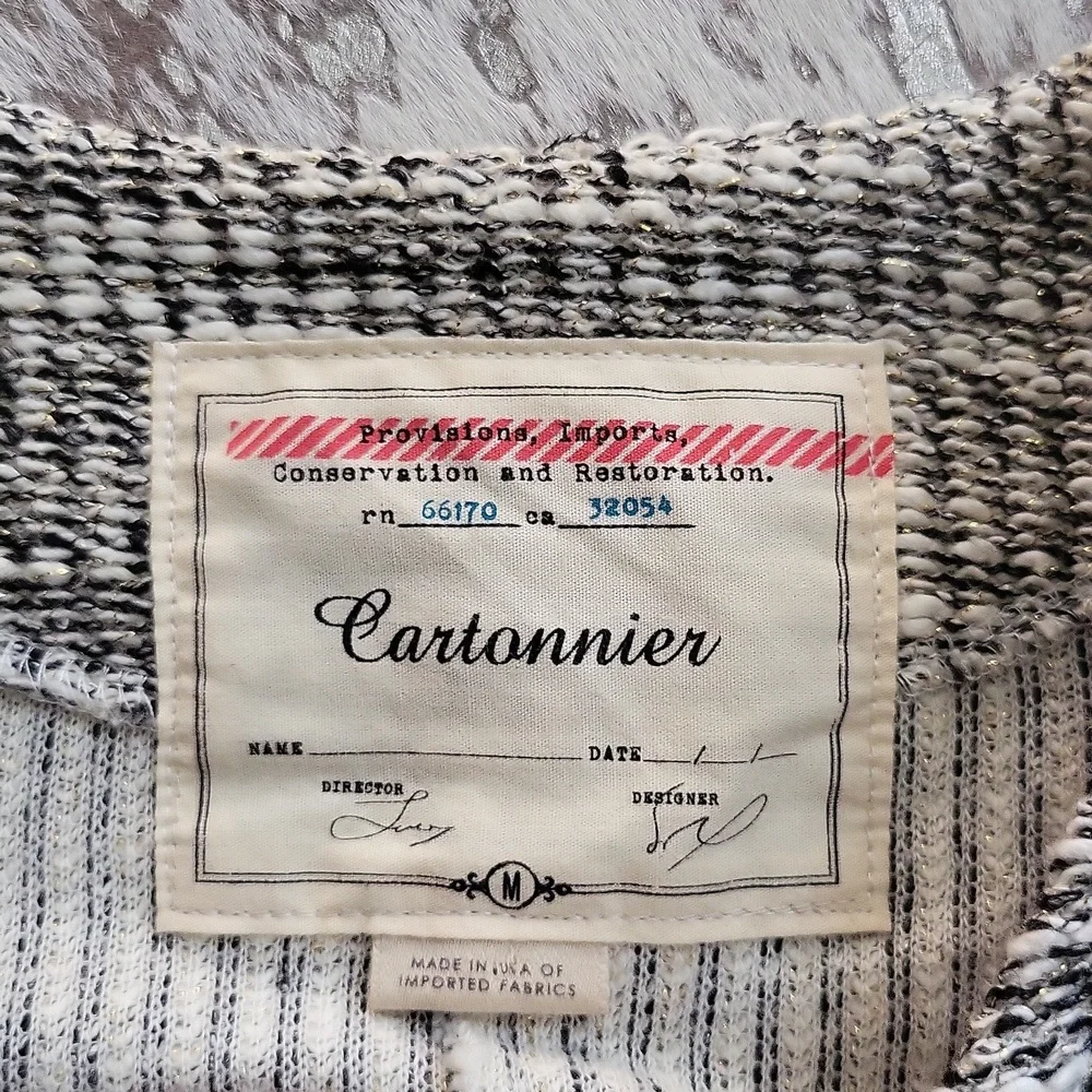 Anthropologie Cartonnier Glimmer Tweed Jacket SzM